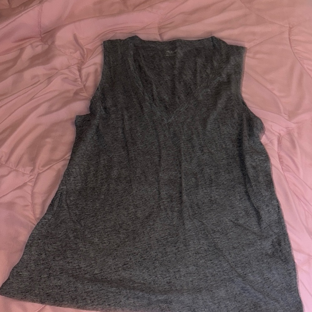 Madewell Gray Muscle Tee Sleeveless Top